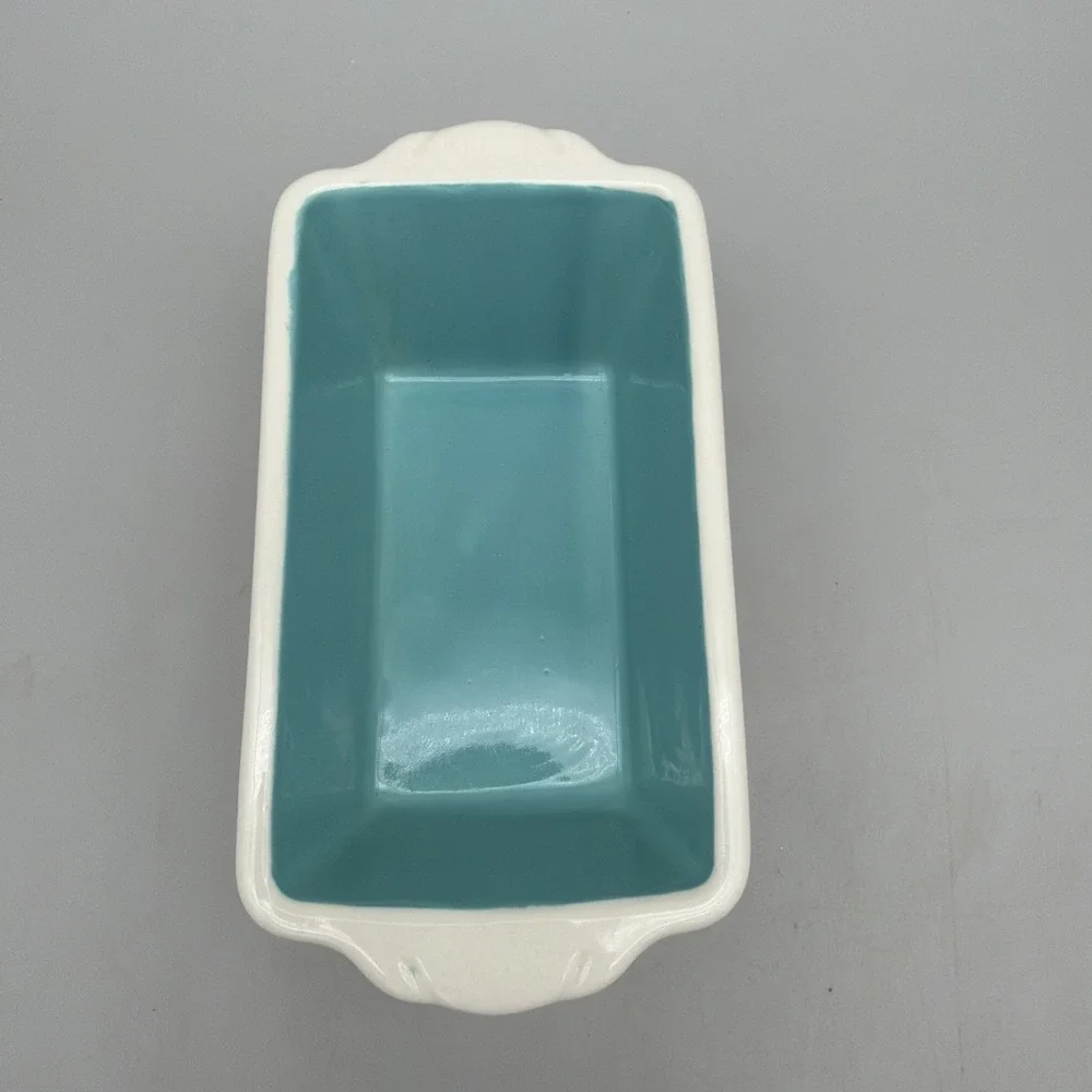 The Pioneer Woman Blooming Bouquet Mini Loaf Pan Blue Floral EUC